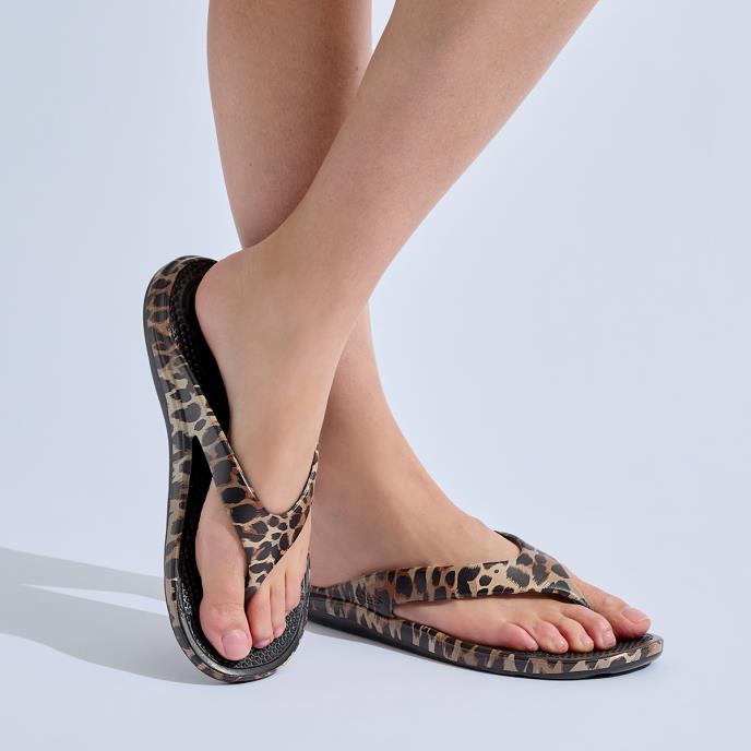 totes® SOLBOUNCE Ladies Toe Post Animal Print Extra Image 6